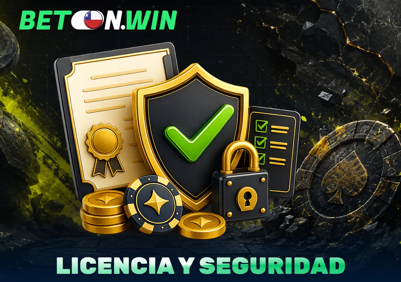 Licencia y seguridad de Bet on Win Casino